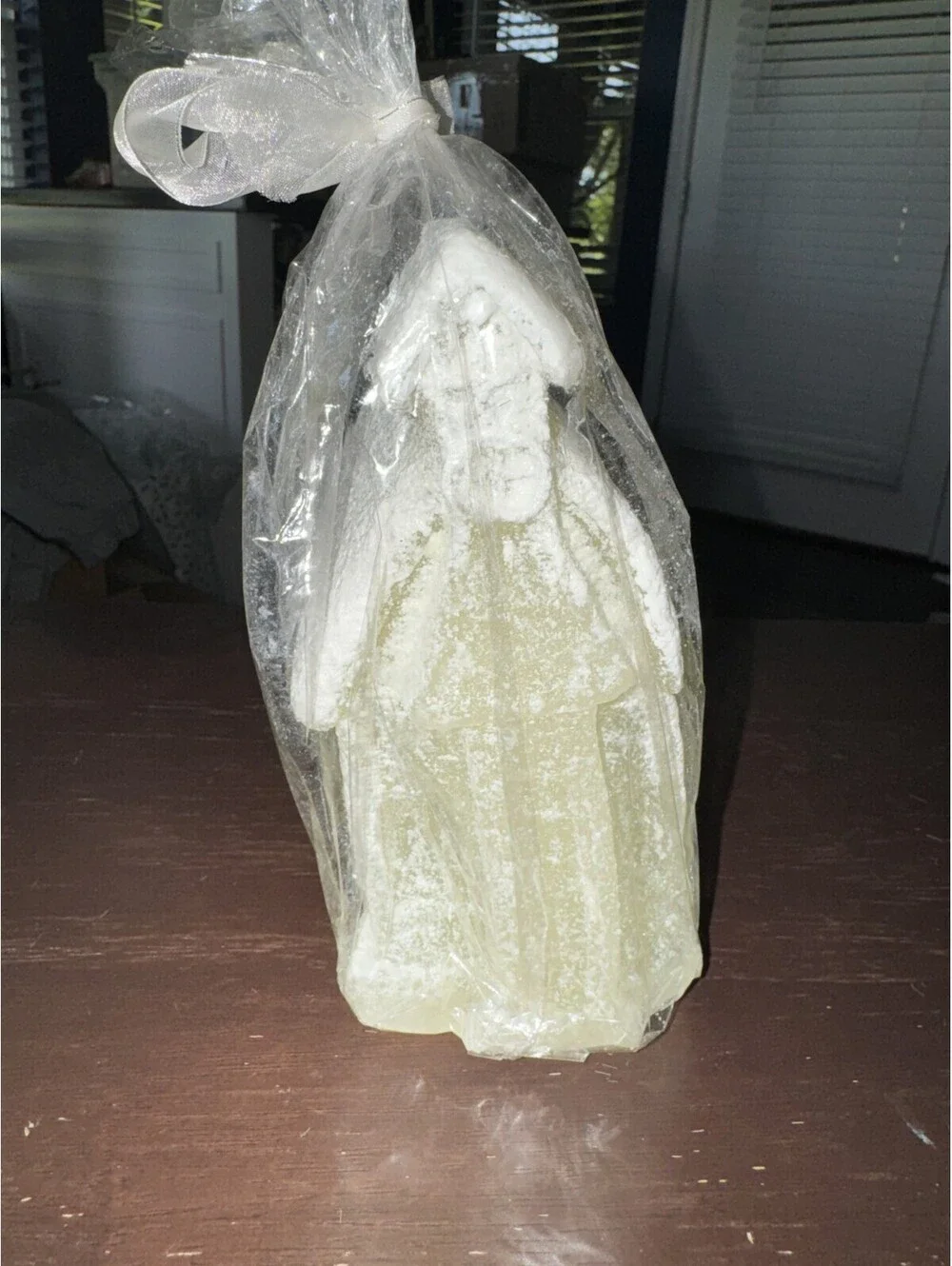 Cracker Barrel Church Candle by Zodax – Ivory Wax Chapel Figure with Snow – NWT